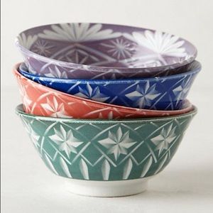 Anthropologie Blue Vezda bowls